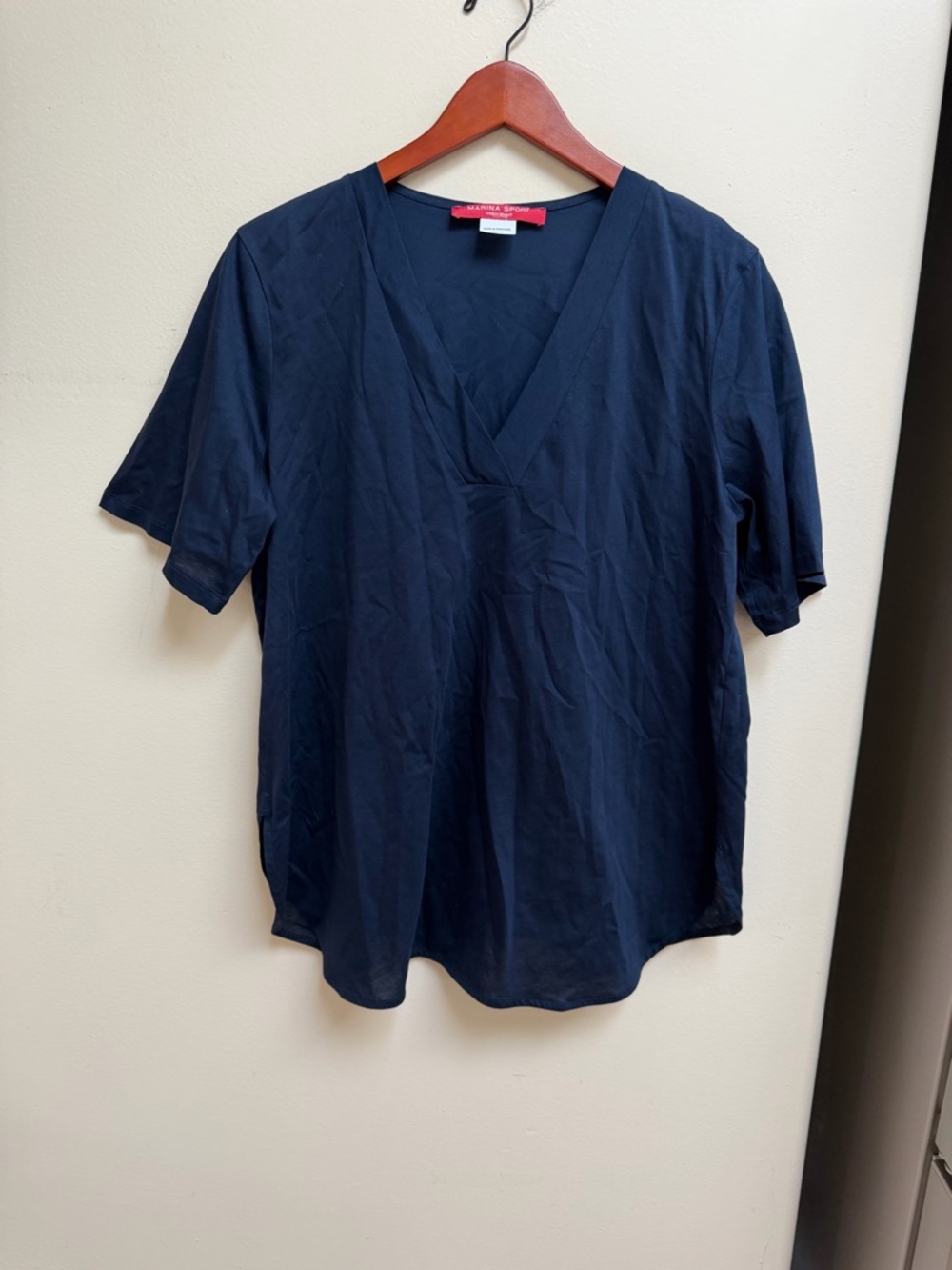 Marina Rinaldi Women’s V-Neck Top in Navy